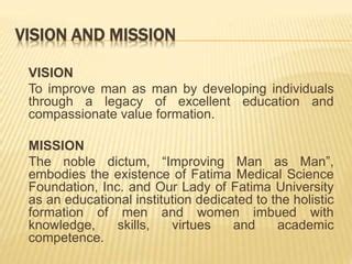 Olfu Mission, Vission, History and Core Values .
